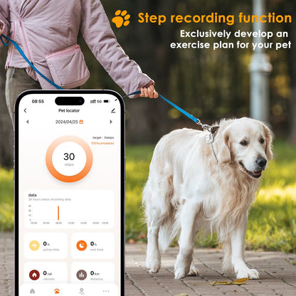 Mini 4G GPS Tracker for Dogs Cats with Health Monitor GPS Dog Fence Waterproof Works with Any Collar Android Ios Universal