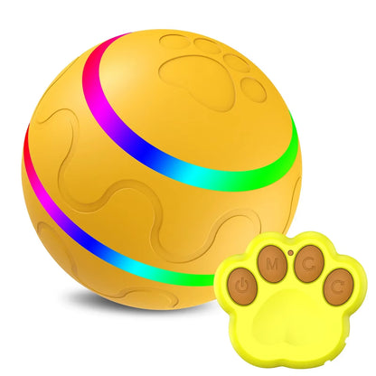 Dynamic Remote-Controlled LED Interactive Chew-Resistant Ball Toy for Energetic Puppies, Waterproof & Durable Design.